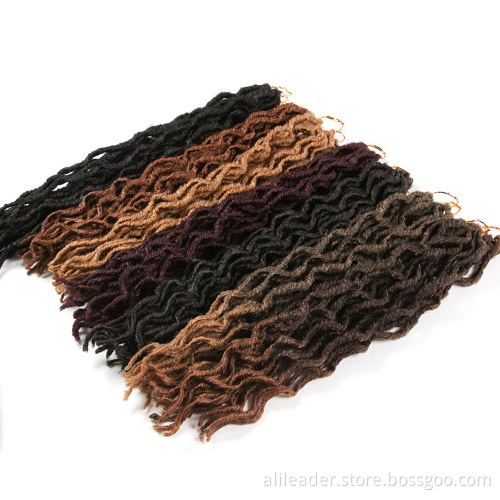Synthetic Soft Faux Locs Curly Crochet Hair Extensions